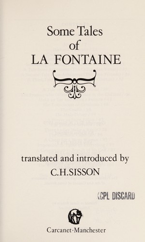 Some Tales of La Fontaine