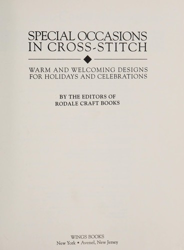 Special Occasions in Cross-Stitch