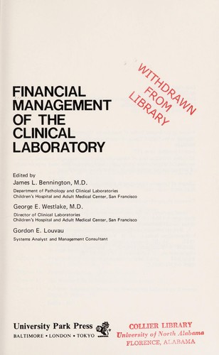 Financial management of the clinical laboratory