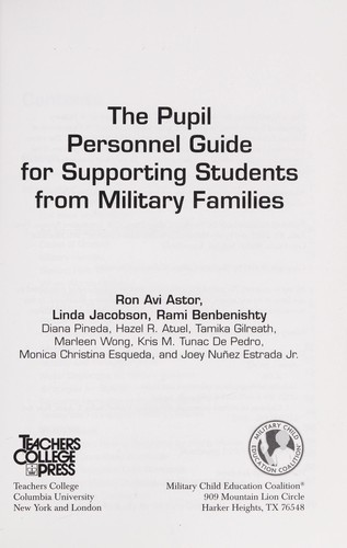 The Pupil Personnel Guide for Supporting Students from Military Families