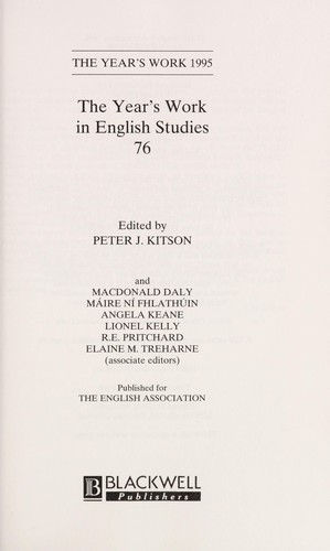 The Year's Work in English Studies