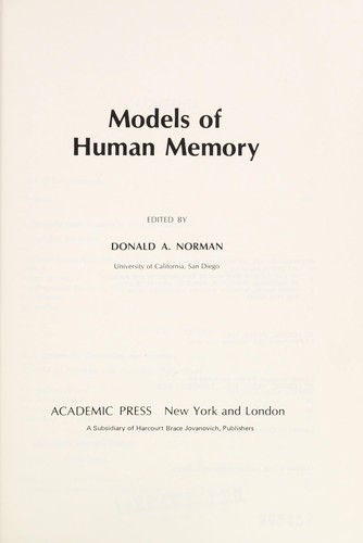 Models of Human Memory