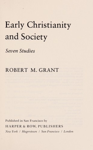 Early Christianity and society