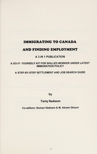 Immigrating to Canada and Finding Employment