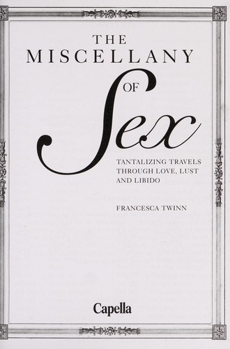 The miscellany of sex