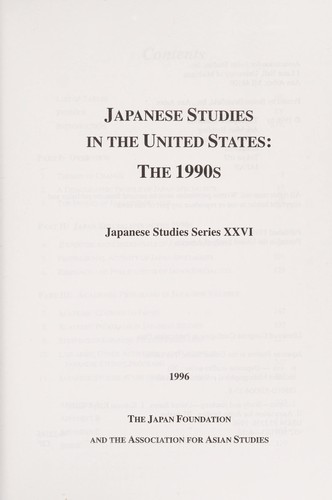 Japanese Studies in the United States