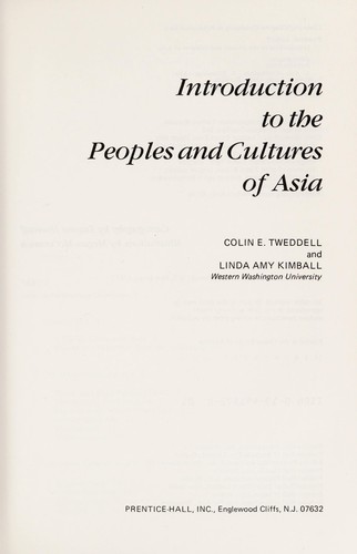 Introduction to the Peoples and Cultures of Asia