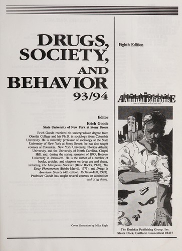 Drugs, Society, and Behavior 1994-95