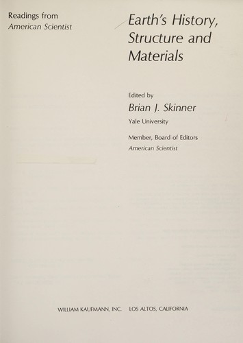 Earth's history, structure, and materials