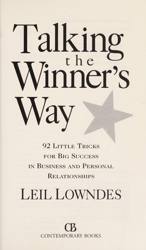 Talking the winner's way