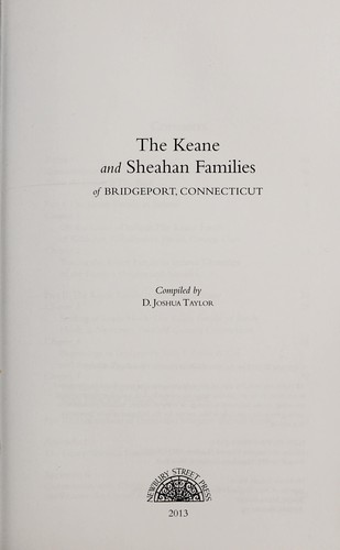 The Keane and Sheahan Families of Bridgeport, Connecticut