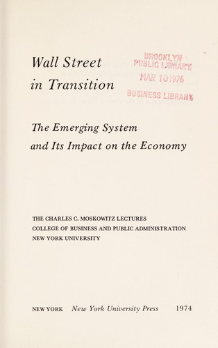 Wall Street in transition
