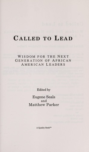 Called to lead