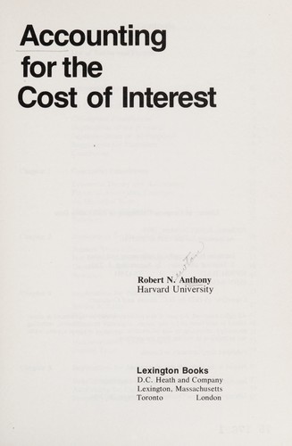 Accounting for the Cost of Interest