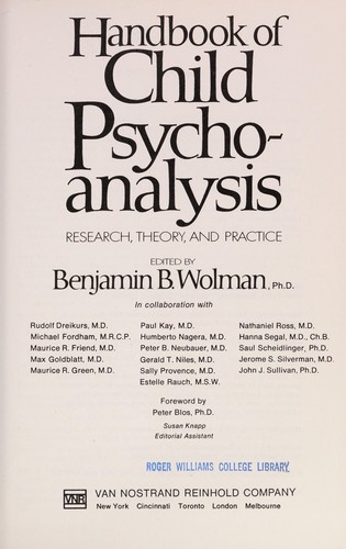 Handbook of Child Psychoanalysis