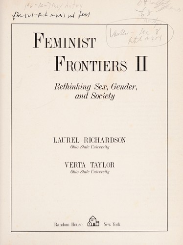 Feminist Frontiers II
