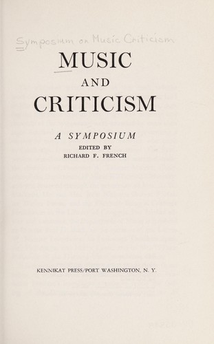 Music and Criticism