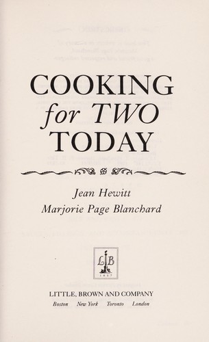 Cooking for two today