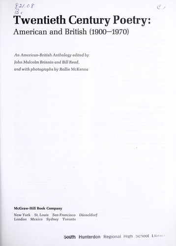 Twentieth century poetry: American and British (1900-1970)