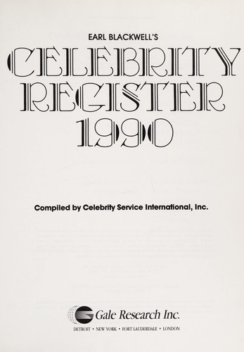Earl Blackwell's Celebrity Register, 1990