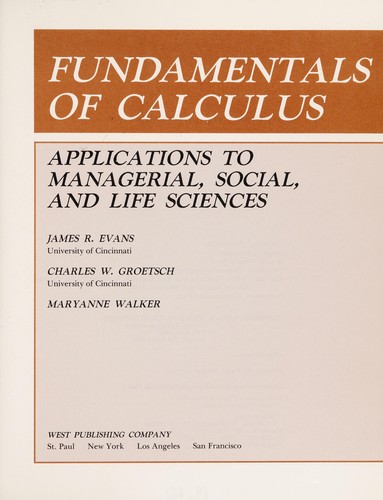 Fundamentals of Calculus