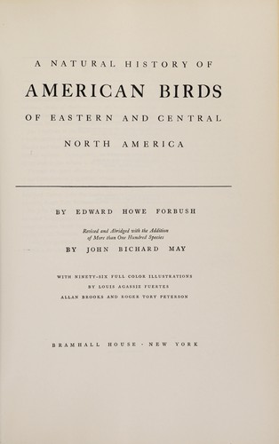 A Natural History of American Birds of Eastern and Central North America