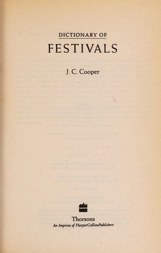 Dictionary of Festivals