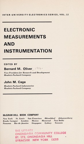 Electronic Measurements and Instrumentation