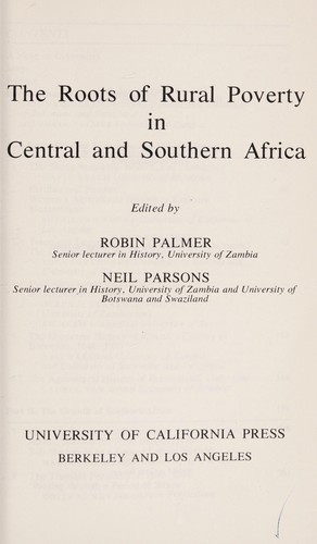 The Roots of Rural Poverty in Central and Southern Africa