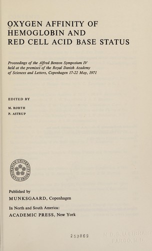 Oxygen Affinity of Hemoglobin and Red Cell Acid Base Status
