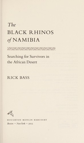 The black rhinos of Namibia