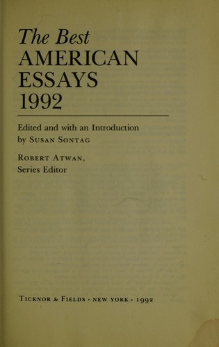 The Best American Essays 1992