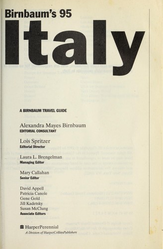 Birnbaum's 95 Italy