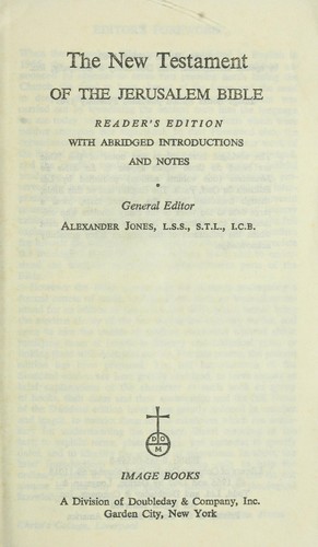 The New Testament of the Jerusalem Bible : with abridged introductions and notes