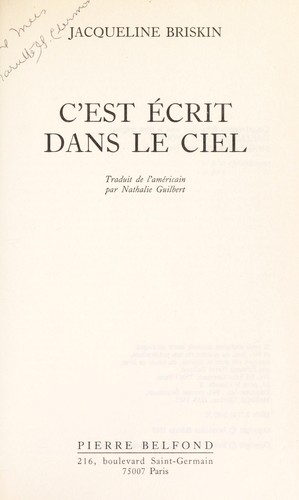 C'est ecrit dans le ciel