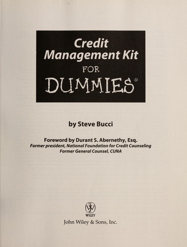 Credit Management Kit For Dummies
