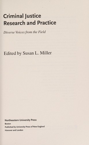 Criminal justice research and practice