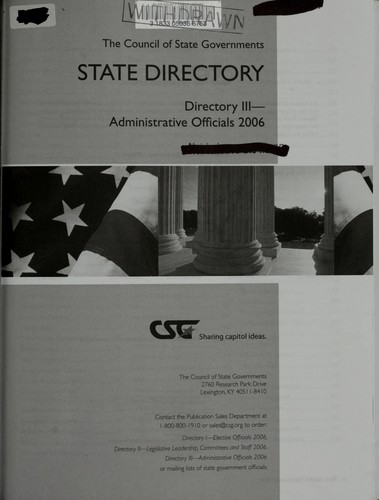 CSG State Directory: Directory III, Administrative Officials 2006