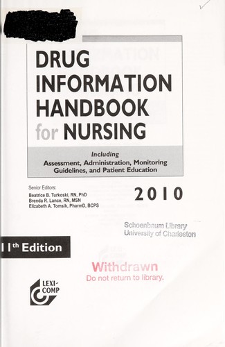 Drug Information Handbook for Nursing, 2010