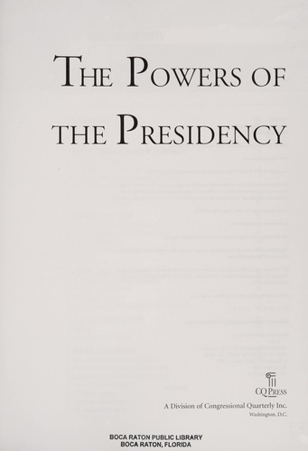 The Powers of the Presidency