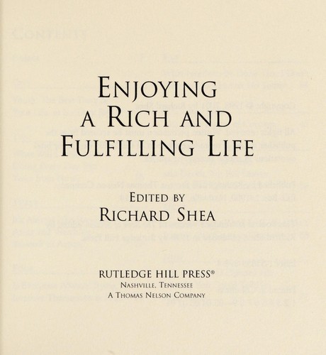 Enjoying a rich and fulfilling life