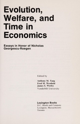 Evolution, welfare, and time in economics