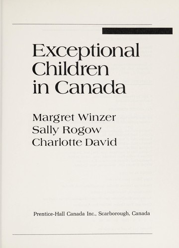 Exceptional Children in Canada
