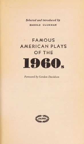 Famous American Plays of the 1960s