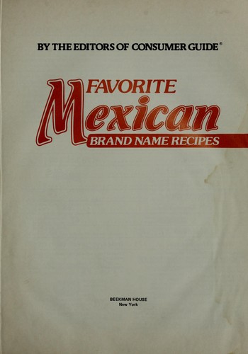 Favorite Mexican Brand Name Recipes