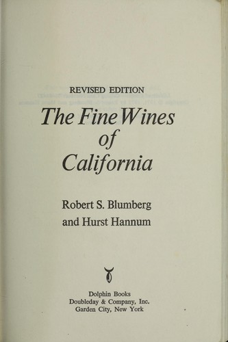 The Fine Wines of California