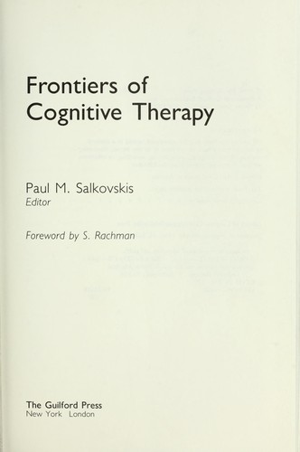 Frontiers of cognitive therapy