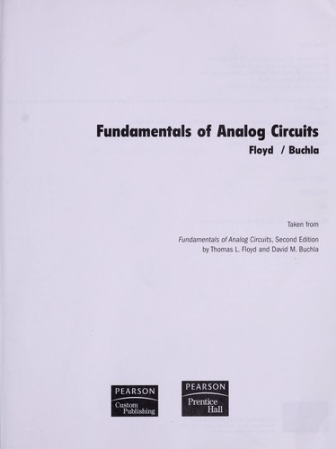 Fundamentals of analog circuits