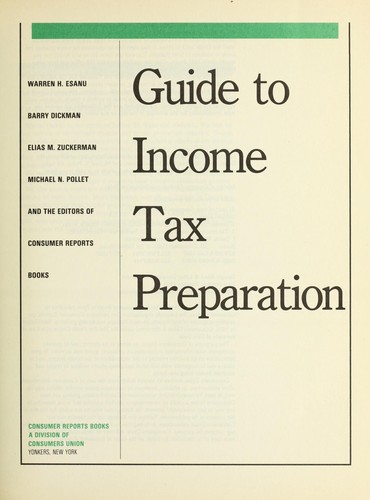 Guide to Income Tax Preparation, 1992