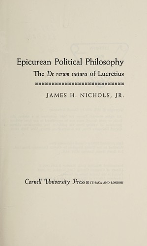Epicurean political philosophy